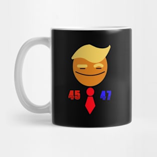 Smile Face Trump with Tie 45/47 Design Mug